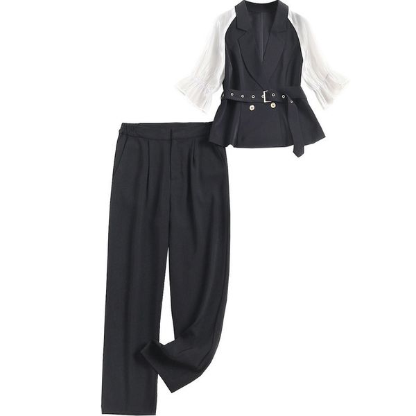 black white patchwork ladies pant suits plus size elegant bandage womens formal pantsuits 2 piece sets woman blazer and trouser, White;black
black white patchwork ladies pant suits plus size elegant bandage womens formal pantsuits 2 piece sets woman blazer and trouser, White;black
