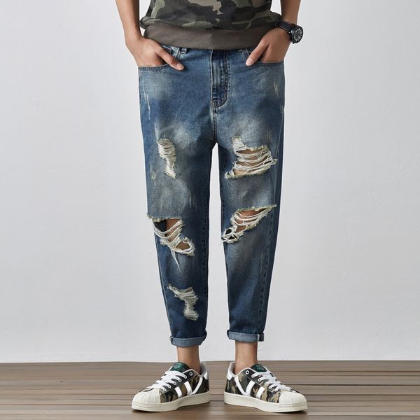 spring new jeans men fashion wash japanese casual hole denim pants man streetwear hip hop loose large size trousers male clothes, Blue
spring new jeans men fashion wash japanese casual hole denim pants man streetwear hip hop loose large size trousers male clothes, Blue
