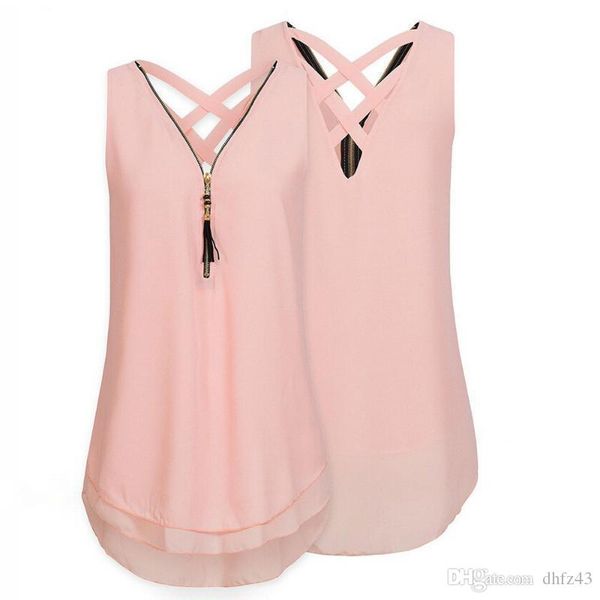 tank streetwear women loose sleeveless tank cross back hem layed zipper v-neck t shirts haut femme, White
tank streetwear women loose sleeveless tank cross back hem layed zipper v-neck t shirts haut femme, White