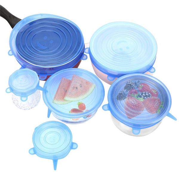 2021 6pcs/set reusable silicon stretch lids universal lid silicone food wrap bowl pot lid silicone cover pan cooking kitchen sers
2021 6pcs/set reusable silicon stretch lids universal lid silicone food wrap bowl pot lid silicone cover pan cooking kitchen sers