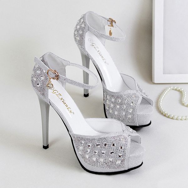 12cm glitter crystal rhinestone silver ankle strap high heels platform pumps bride bridesmaid wedding shoes size 34 to 39 cs5, Black
12cm glitter crystal rhinestone silver ankle strap high heels platform pumps bride bridesmaid wedding shoes size 34 to 39 cs5, Black