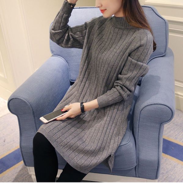 long striped winter and autumn sweater womens pullover 2019 long sleeve knit sweater half high collar knit, White;black
long striped winter and autumn sweater womens pullover 2019 long sleeve knit sweater half high collar knit, White;black