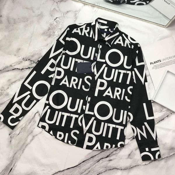 Men de igner t hirt luxury european letter full black and white hirt fa hion tide women couple long leeve hirt hf tx212
Men de igner t hirt luxury european letter full black and white hirt fa hion tide women couple long leeve hirt hf tx212