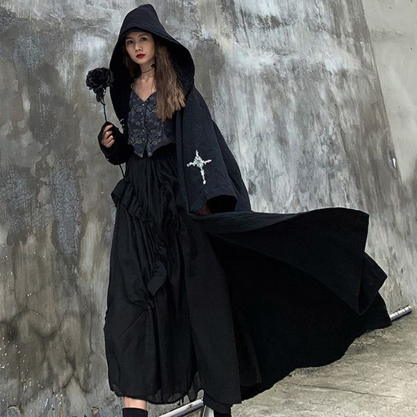 lanmrem black long-sleeved hooded embroidered cross slit slim windbreaker woman dark simple fashion 2019 autumn coat new tv923, Tan;black
lanmrem black long-sleeved hooded embroidered cross slit slim windbreaker woman dark simple fashion 2019 autumn coat new tv923, Tan;black