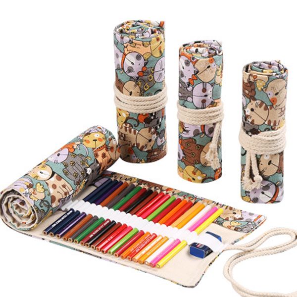 12/24/36/48/72 holes roll colored pencil case canvas pen bag cute pencilcase box art pen bag pouch stationery student
12/24/36/48/72 holes roll colored pencil case canvas pen bag cute pencilcase box art pen bag pouch stationery student