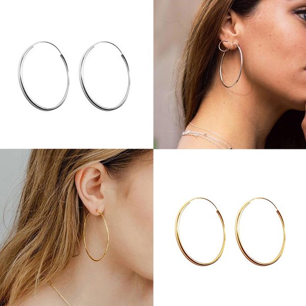 big circle 50mm hoop earrings for women big round 925 sterling silver ear rings party night club gold silver hyperbole a30, Golden;silver
big circle 50mm hoop earrings for women big round 925 sterling silver ear rings party night club gold silver hyperbole a30, Golden;silver