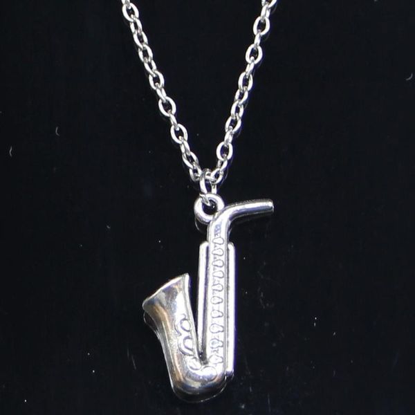 20pcs new fashion necklace 26x21mm horn saxophone silver pendants short long women men colar gift jewelry choker
20pcs new fashion necklace 26x21mm horn saxophone silver pendants short long women men colar gift jewelry choker