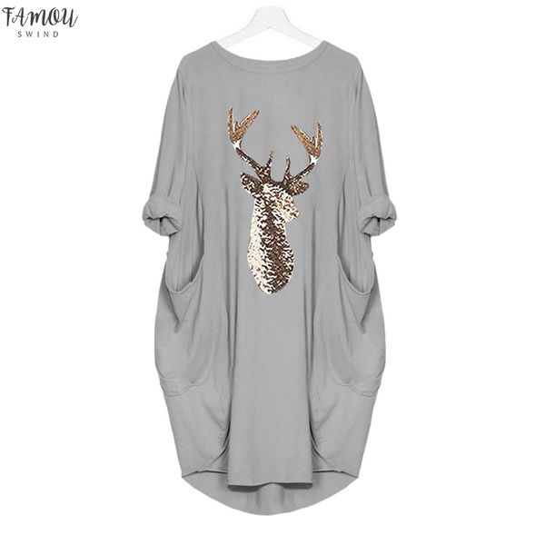 womens plus size loose dress ladies round neck christmas dress solid color pocket antler knee-length straight dresses #zer, Black;gray
womens plus size loose dress ladies round neck christmas dress solid color pocket antler knee-length straight dresses #zer, Black;gray