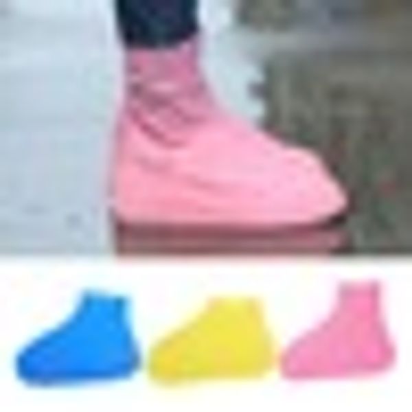 reusable shoes covers waterproof rain all seasons slip-resistant rubber rain boot overshoes men&women shoes accessories #921, White;pink
reusable shoes covers waterproof rain all seasons slip-resistant rubber rain boot overshoes men&women shoes accessories #921, White;pink