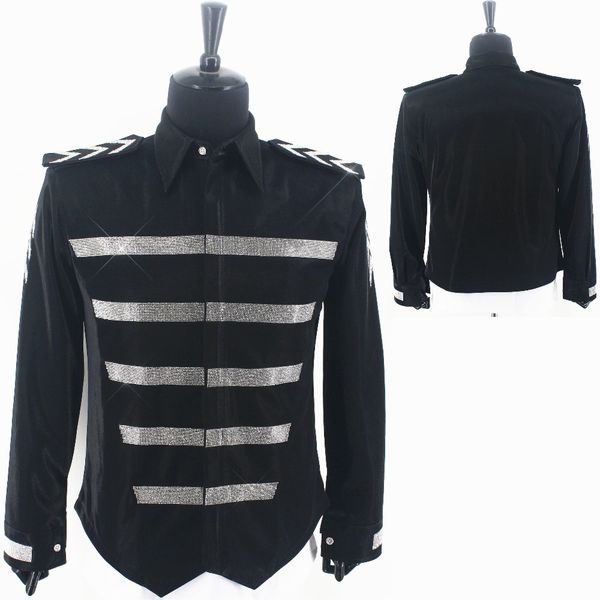 wow rare mj michael jackson england retro militray shirt tuxedo shirts crystal handmade 100% cotton in 2002's, White;black
wow rare mj michael jackson england retro militray shirt tuxedo shirts crystal handmade 100% cotton in 2002's, White;black