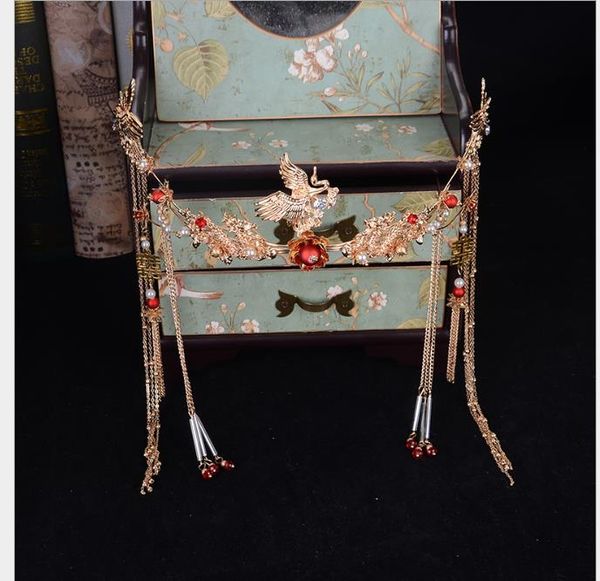 headdress chinese wedding hair ornaments simple dragon and phoenix wear and phoenix crown marriage ornaments atmospheric accessories, Slivery;golden
headdress chinese wedding hair ornaments simple dragon and phoenix wear and phoenix crown marriage ornaments atmospheric accessories, Slivery;golden