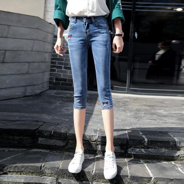 nonis 2019 summer skinny jeans woman pants with mid waist jeans women plus size female stretch knee length female capri 2019, Blue
nonis 2019 summer skinny jeans woman pants with mid waist jeans women plus size female stretch knee length female capri 2019, Blue