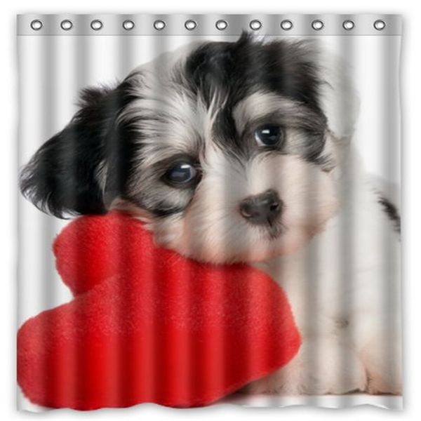 happy shopping go custom lovely dog and love heart waterproof bathroom fabric shower curtain
happy shopping go custom lovely dog and love heart waterproof bathroom fabric shower curtain