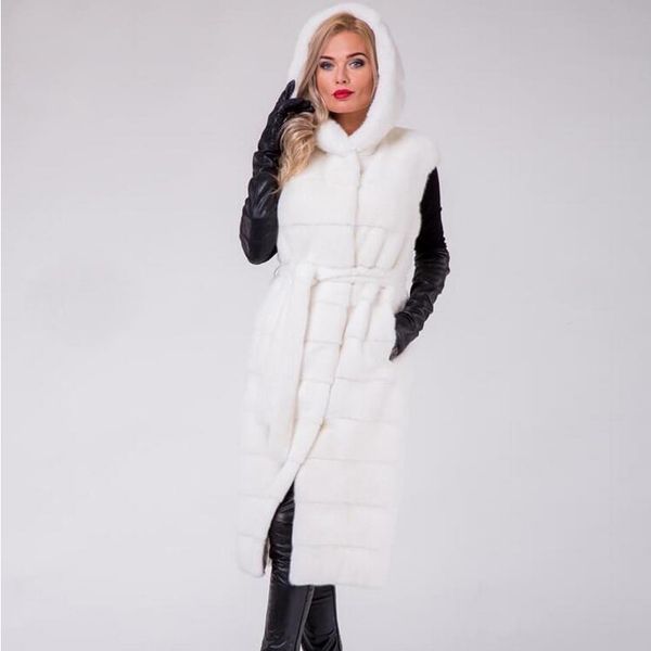 genuine fur coat vest is 110 cm long coat women coats 2018 winter casual elegant park with natural fur outerwear 12.9, Black
genuine fur coat vest is 110 cm long coat women coats 2018 winter casual elegant park with natural fur outerwear 12.9, Black