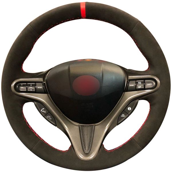 black suede red marker car steering wheel cover for honda civic civic 8 2006-2009 (3-spoke)
black suede red marker car steering wheel cover for honda civic civic 8 2006-2009 (3-spoke)