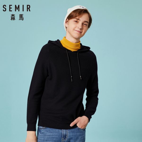 semir men rib knit hoodie hooded sweatshirt men's sweatshirt with drawstring hood slits at side longer at back for spring autumn, White;black
semir men rib knit hoodie hooded sweatshirt men's sweatshirt with drawstring hood slits at side longer at back for spring autumn, White;black