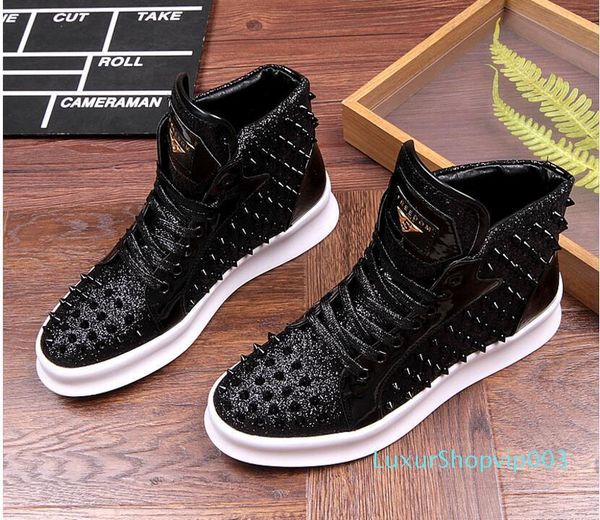 fashion men high british style rrivet shoes men causal luxury shoes red gold black bottom rubber shoes for male c14 02
fashion men high british style rrivet shoes men causal luxury shoes red gold black bottom rubber shoes for male c14 02