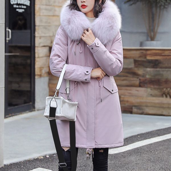 women's winter warm parkas new cotton waterproof jackets women slim long mujer coats female big fur collar hooded coat plus size, Black
women's winter warm parkas new cotton waterproof jackets women slim long mujer coats female big fur collar hooded coat plus size, Black