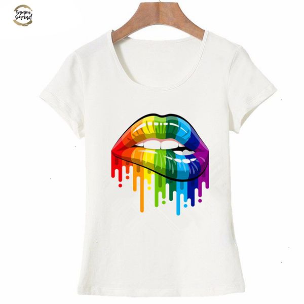 new women summer tees color lips painted t shirt cotton short sleeve brand fashion round neck tshirt hh240, White
new women summer tees color lips painted t shirt cotton short sleeve brand fashion round neck tshirt hh240, White