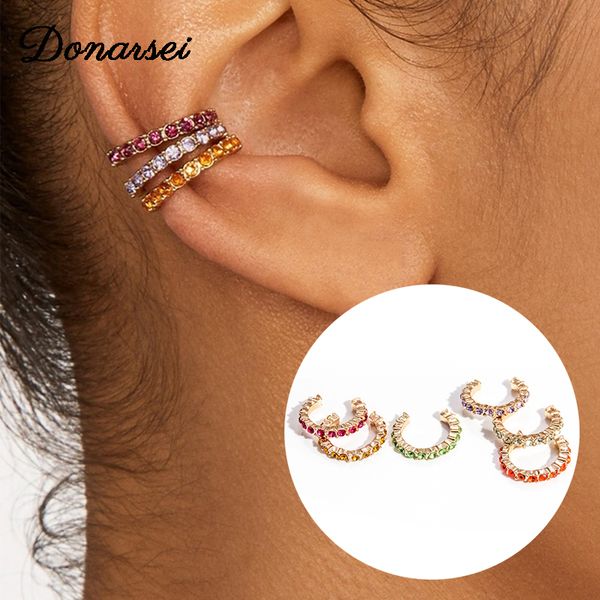 donarsei 6pcs/set fashion rhinestone c shape ear cuff for women colorful crystal clip on earrings ear clips party, Silver
donarsei 6pcs/set fashion rhinestone c shape ear cuff for women colorful crystal clip on earrings ear clips party, Silver