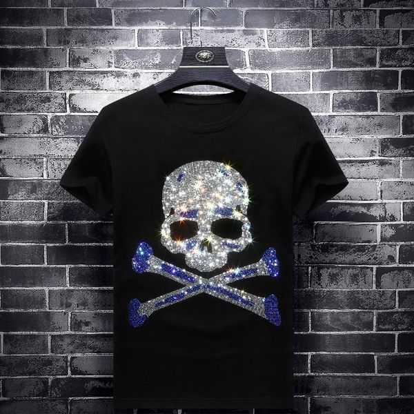 2019 glittering rhinestones skulls t shirts mens fashion clothing streetwear short sleeve o neck modal cotton calaveras camiseta, White;black
2019 glittering rhinestones skulls t shirts mens fashion clothing streetwear short sleeve o neck modal cotton calaveras camiseta, White;black