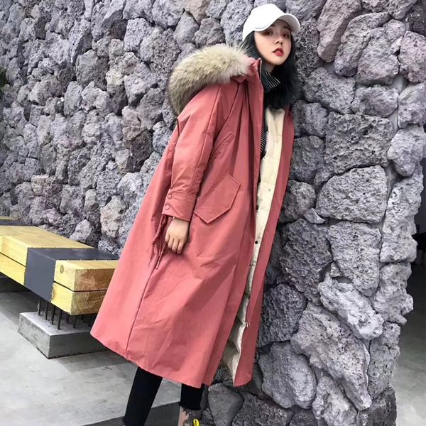 new women's warm slim parkas for female winter jacket women large real raccoon fur collar hooded white down coats outwear, Black
new women's warm slim parkas for female winter jacket women large real raccoon fur collar hooded white down coats outwear, Black