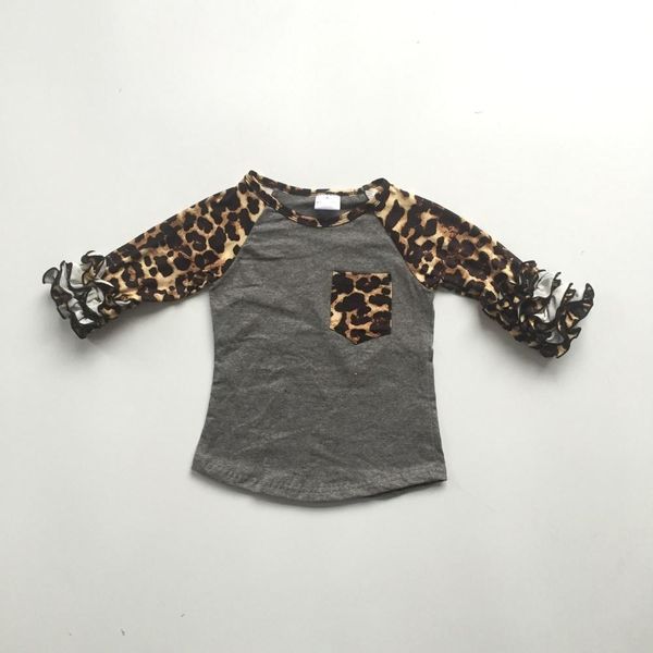 spring/winter grey leopard pocket t-shirt ruffle 3/4 sleeves shirt icing raglans t-shirt milk silk cotton baby girl clothes, White
spring/winter grey leopard pocket t-shirt ruffle 3/4 sleeves shirt icing raglans t-shirt milk silk cotton baby girl clothes, White
