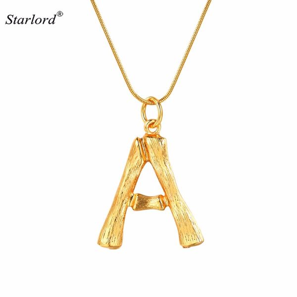 bamboo initial letter a necklace gold 26 alphabet jewelry personalized gift statement big letter charm for women/men p9074, Silver
bamboo initial letter a necklace gold 26 alphabet jewelry personalized gift statement big letter charm for women/men p9074, Silver