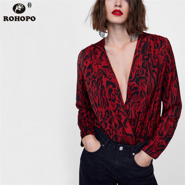 women's jumpsuits & rompers rohopo long sleeve leopard bodysuit red vintage autumn female patchwork office ladies tunic romper #oyk8706, Black;white
women's jumpsuits & rompers rohopo long sleeve leopard bodysuit red vintage autumn female patchwork office ladies tunic romper #oyk8706, Black;white