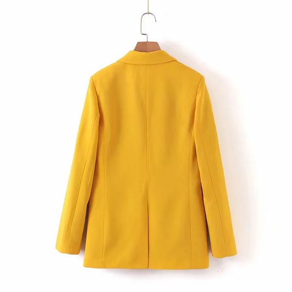 xl-2194 women's dress new products yellow suit jacket, Black;white 
xl-2194 women's dress new products yellow suit jacket, Black;white