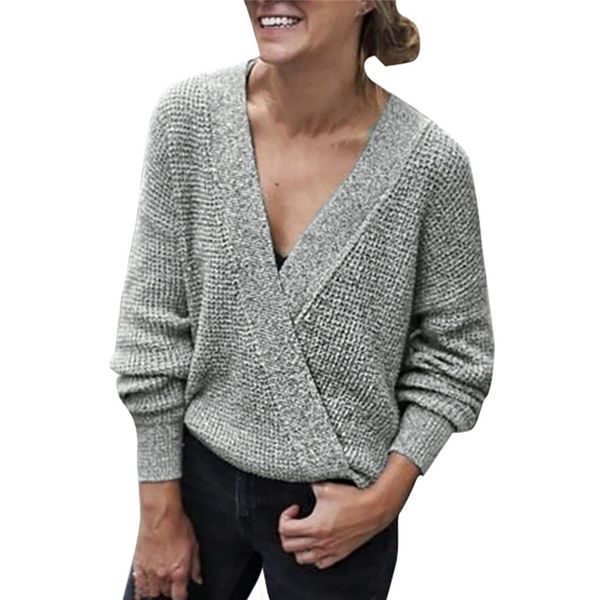 miarhb v-neck cross knitted winter sweater acrylic women fashion long-sleeved ladies sweater woman autumn casual grey sweater20, White;black
miarhb v-neck cross knitted winter sweater acrylic women fashion long-sleeved ladies sweater woman autumn casual grey sweater20, White;black