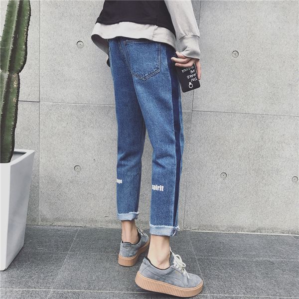 2019 spring autumn casual fashion striped harem knee hole leisure feet pants cargo denim jeans men youth pants, Blue
2019 spring autumn casual fashion striped harem knee hole leisure feet pants cargo denim jeans men youth pants, Blue