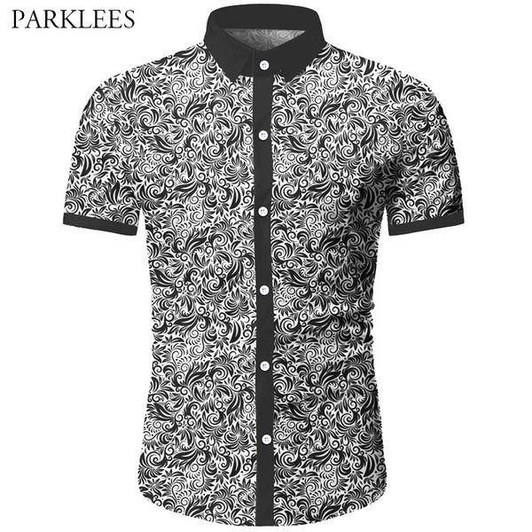 men's casual shirts elegant paisley floral printed mens shirt patchwork slim men summer short sleeve style flower for, White;black
men's casual shirts elegant paisley floral printed mens shirt patchwork slim men summer short sleeve style flower for, White;black