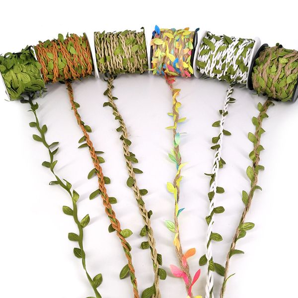 10meter leaf rope flower garland for home rome decor hessian jute twine rope burlap ribbpon diy crafts wedding party supply, Black;white
10meter leaf rope flower garland for home rome decor hessian jute twine rope burlap ribbpon diy crafts wedding party supply, Black;white