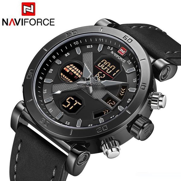 naviforce men's watches original waterproof analog digital sport mens watch with luminous dial quartz relogio masculino couro, Slivery;brown
naviforce men's watches original waterproof analog digital sport mens watch with luminous dial quartz relogio masculino couro, Slivery;brown