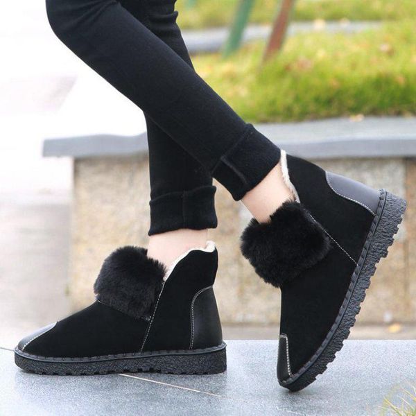 johnature flat with snow boots 2019 new winter women shoes leisure round toe slip-on sewing concise ankle platform boots, Black
johnature flat with snow boots 2019 new winter women shoes leisure round toe slip-on sewing concise ankle platform boots, Black