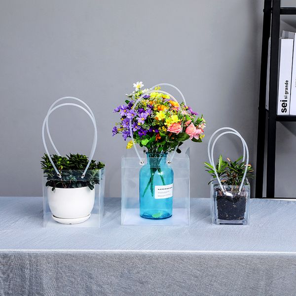 transparent shopping bags with handles mini portable pvc gift tote bag plant flower contatiner package waterproof clear plastic handbag
transparent shopping bags with handles mini portable pvc gift tote bag plant flower contatiner package waterproof clear plastic handbag