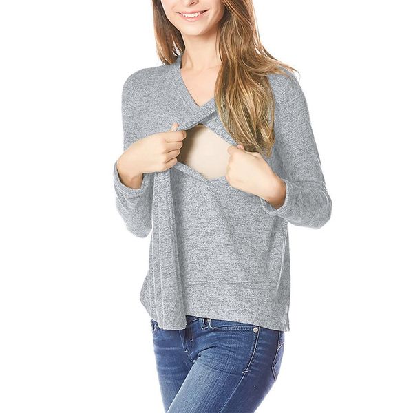 sagace plus size pregnancy nursing long sleeves maternity clothes breastfeeding comfy solid t-shirt pregnant women jly25, White
sagace plus size pregnancy nursing long sleeves maternity clothes breastfeeding comfy solid t-shirt pregnant women jly25, White