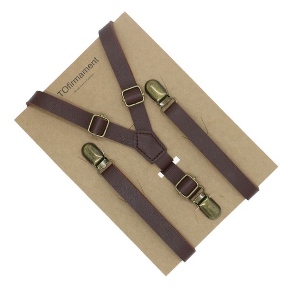 110*1.5cm y back wine red crack face pu leather solid fashion suspenders adjustable 3 clip retro men gift, Black;white
110*1.5cm y back wine red crack face pu leather solid fashion suspenders adjustable 3 clip retro men gift, Black;white