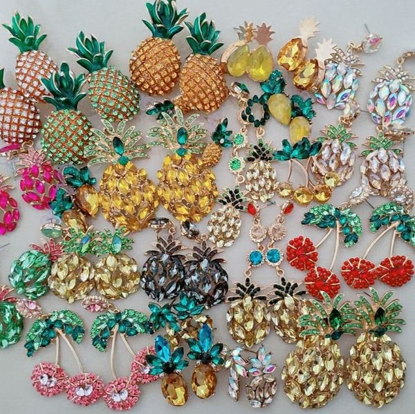 juran 2019 za cherry pineapple crystal drop dangle earrings for women boho rhinestone statement earring fashion jewelry bijoux, Silver
juran 2019 za cherry pineapple crystal drop dangle earrings for women boho rhinestone statement earring fashion jewelry bijoux, Silver