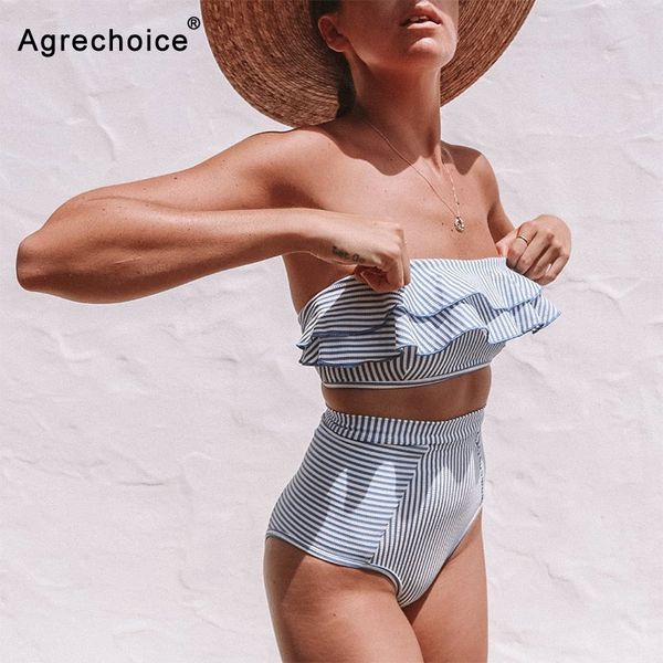 2020 high waist bikini swimsuit women ruffle swimwear striped bikini set off shoulder bandeau bathing suit summer beachwear
2020 high waist bikini swimsuit women ruffle swimwear striped bikini set off shoulder bandeau bathing suit summer beachwear