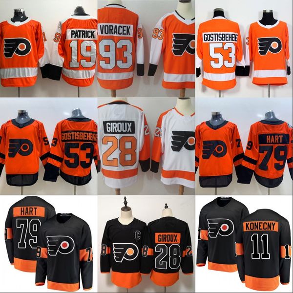 mens 79 carter hart philadelphia flyers 11 travis konecny 14 sean couturier 19 nolan patrick 28 claude giroux 93 jakub voracek hockey jersey, Black;red
mens 79 carter hart philadelphia flyers 11 travis konecny 14 sean couturier 19 nolan patrick 28 claude giroux 93 jakub voracek hockey jersey, Black;red