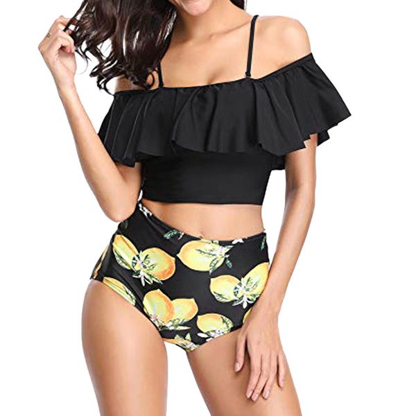 swimwear women bikini two pieces bathing suits ruffled with high waisted bottom bra bikini set bathing suits c0530
swimwear women bikini two pieces bathing suits ruffled with high waisted bottom bra bikini set bathing suits c0530