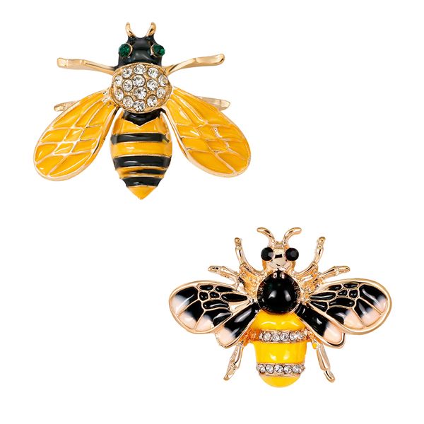 2pcs yellow enamel crystal honeybee bug brooch insect lapel pin boutonniere, Gray
2pcs yellow enamel crystal honeybee bug brooch insect lapel pin boutonniere, Gray