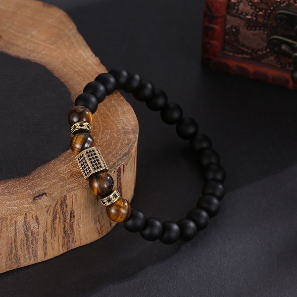 hexagon cubic zirconia bracelet 8mm tiger eye stone luxury designer jewelry frosted stone women bracelects for couples bangles gift, Black
hexagon cubic zirconia bracelet 8mm tiger eye stone luxury designer jewelry frosted stone women bracelects for couples bangles gift, Black