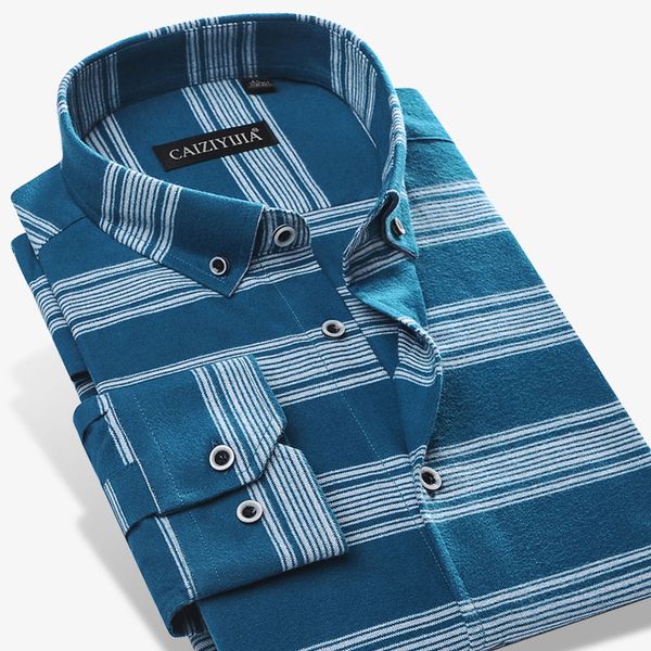 100% cotton men's long sleeve casual striped shirt new autumn thick brushed soft regular fit button-down shirt, White;black
100% cotton men's long sleeve casual striped shirt new autumn thick brushed soft regular fit button-down shirt, White;black