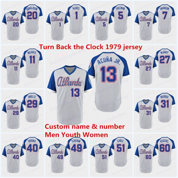 Atlanta Turn Back the Clock 1979 jersey 13 Ronald Acuna Jr.Austin Riley Ozzie Albies Freddie Freeman Dansby Swanson Jones Braves jerseys 
Atlanta Turn Back the Clock 1979 jersey 13 Ronald Acuna Jr.Austin Riley Ozzie Albies Freddie Freeman Dansby Swanson Jones Braves jerseys