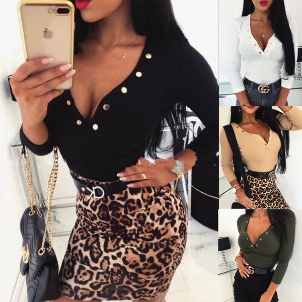 fashion women t-shirt long sleeve v-neck t shirt jumper pullover slim casual jumper solid basic t-shirt, White
fashion women t-shirt long sleeve v-neck t shirt jumper pullover slim casual jumper solid basic t-shirt, White
