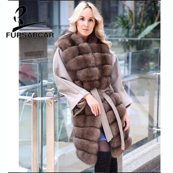 fursarcar new style real fur coat women with thick long fur collar winter warm wool skin jacket coat 2019, Black
fursarcar new style real fur coat women with thick long fur collar winter warm wool skin jacket coat 2019, Black