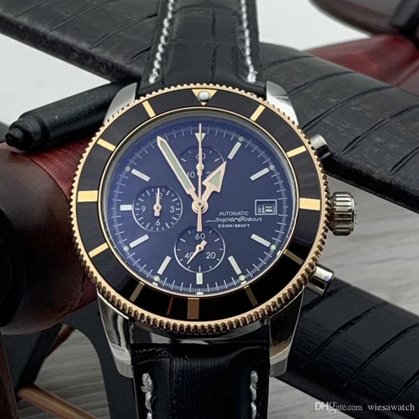 superocean heritage diver mens watches quartz chronometer working subdials 47mm men watch leather strap black dial wristwatches, Slivery;brown
superocean heritage diver mens watches quartz chronometer working subdials 47mm men watch leather strap black dial wristwatches, Slivery;brown